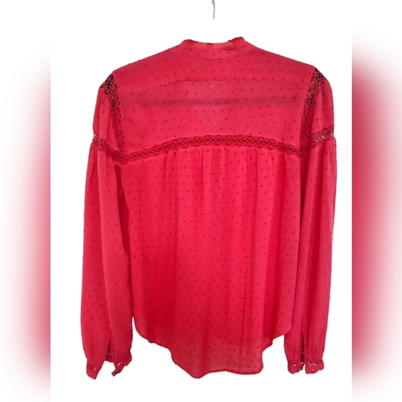 Free People Pink Lace Women's Top Small/Pet - Picture 3 of 4